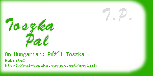 toszka pal business card